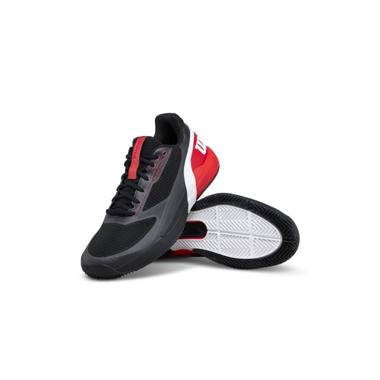 Buty tenisowe Wilson Rush Pro 5.0 na nawierzchnię ceglaną/czarną/czerwoną/białą dla mężczyzn