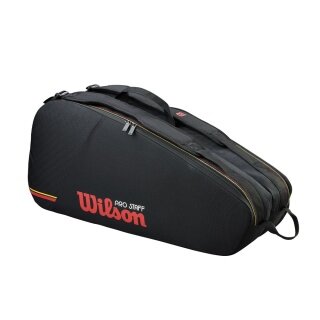 Torba na rakiety tenisowe Wilson Pro Staff Classic (torba na rakiety, 2 główne komory) 2026 czarna na 6 rakiet