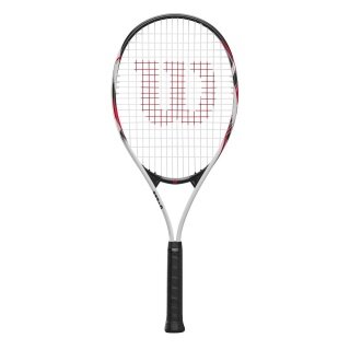 Wilson rakieta tenisowa Fusion XL 112in/274g/Rekreacyjna biała/czarna/czerwona - naciągnięta -