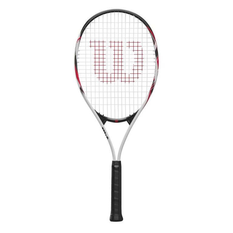 Wilson rakieta tenisowa Fusion XL 112in/274g/Rekreacyjna biała/czarna/czerwona - naciągnięta -