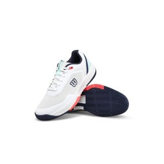 Buty tenisowe Wilson Courtglide Allcourt (stabilność) białe/niebieskie męskie