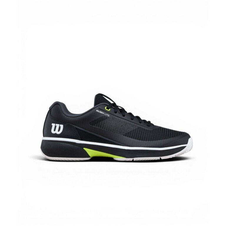 Buty tenisowe Wilson Rush Lite 5.0 na nawierzchnię ceglaną/piaskową czarne/białe/żółte męskie