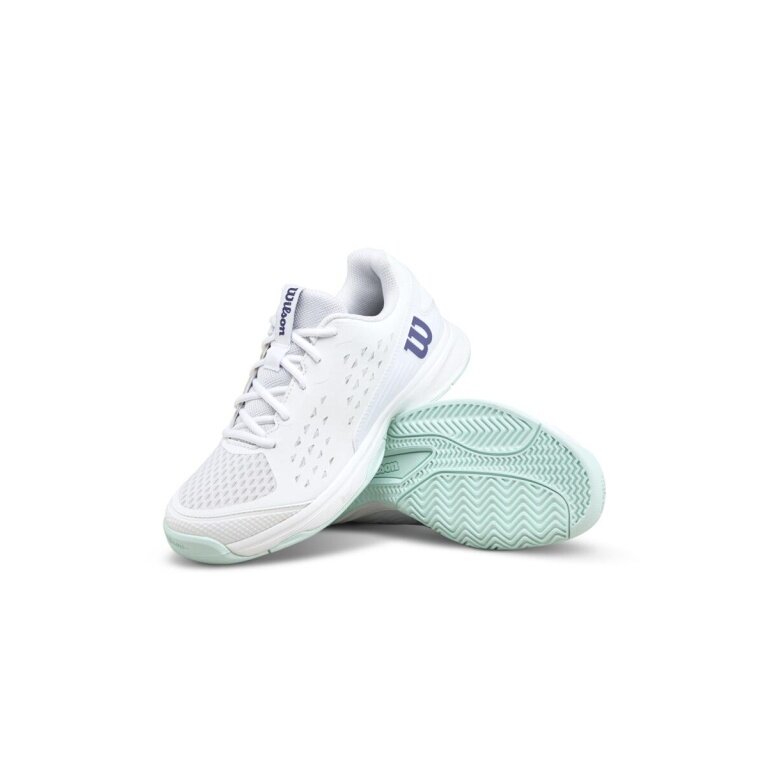 Buty tenisowe Wilson Rush Pro L Allcourt 2026 białe/niebieskie dziecięce