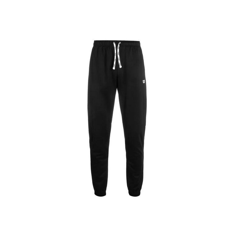 Wilson Spodnie treningowe Fundamentals Pant (100% poliester) długie czarne męskie