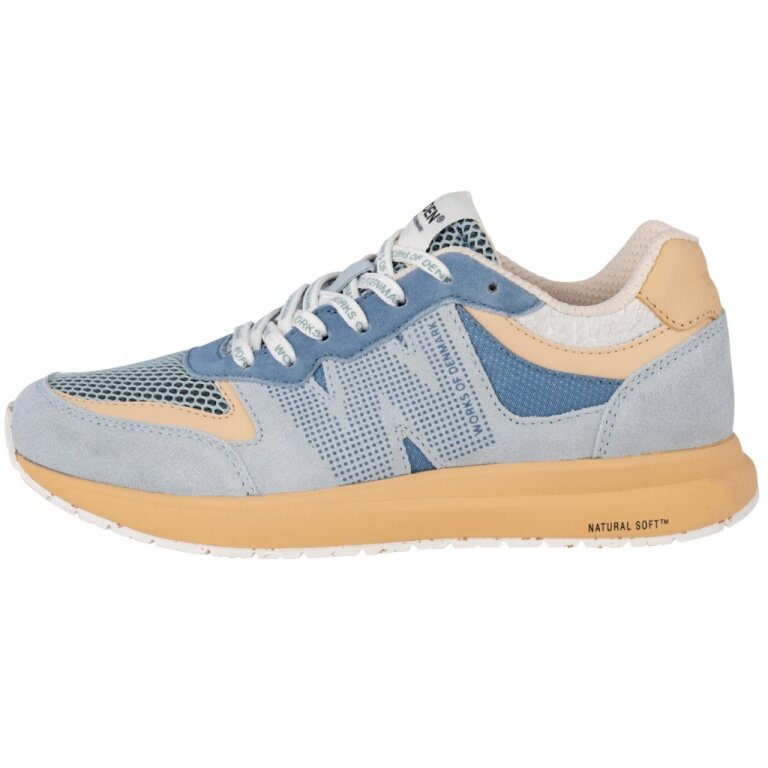 Woden Sneaker Rigmor Open Mesh (skóra zamszowa) jasnoniebieski/żółtobrązowy damski