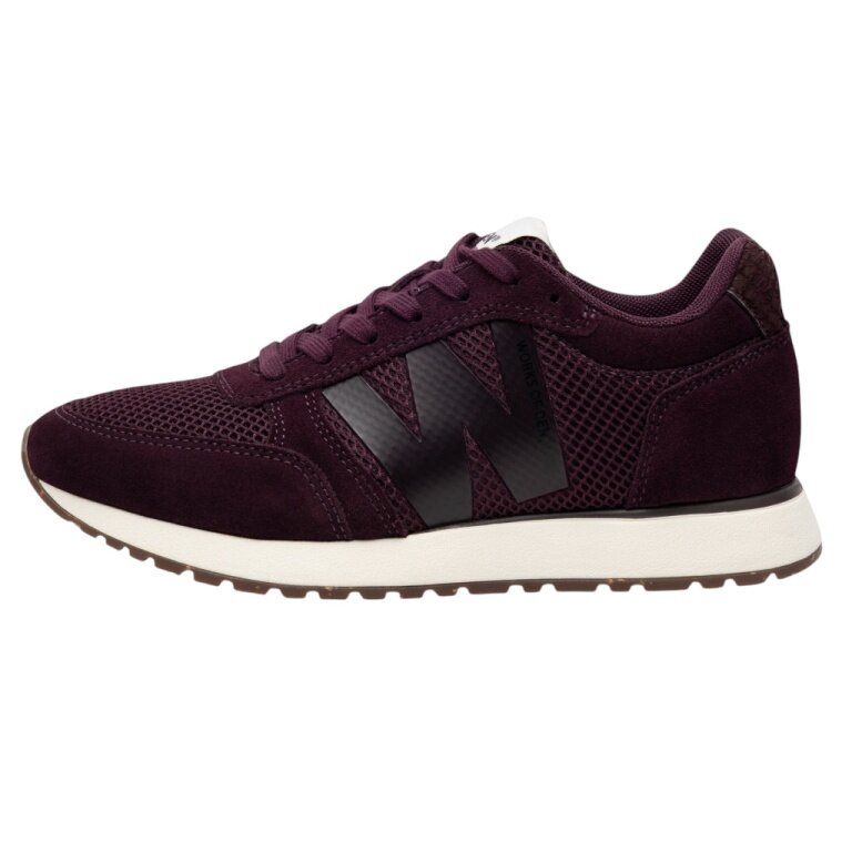 Woden Sneaker Ronja Icon (zamsz/siateczka) wiśniowy czerwony damski