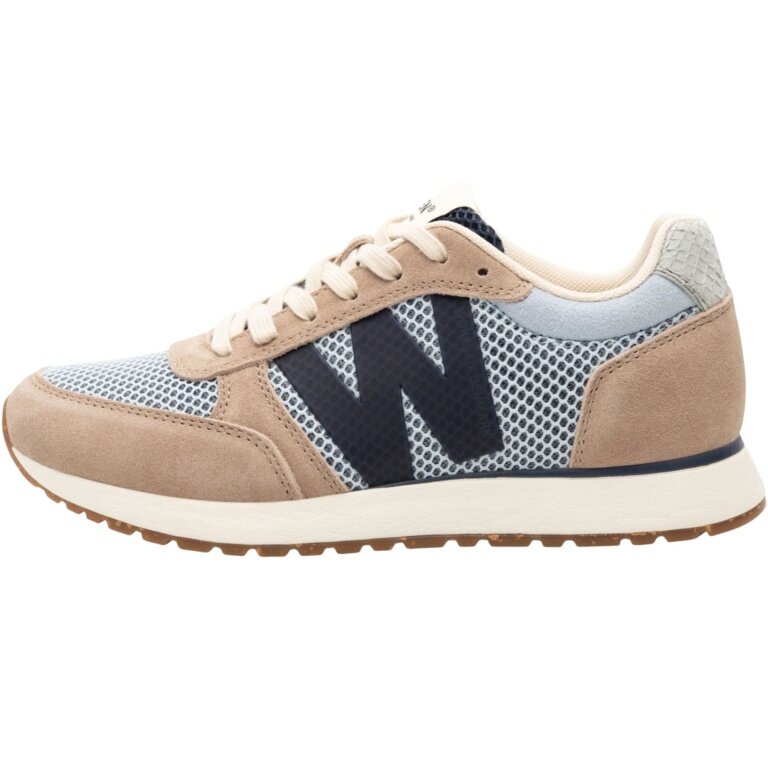 Sneaker Woden Ronja Icon (skóra zamszowa/siateczka) beżowo-błękitne damskie