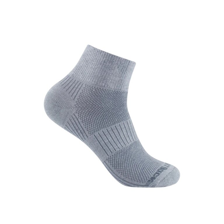 Skarpety sportowe Wrightsock Quarter Coolmesh II (cienkie, oddychające, wygodne) jasnoszare - 1 para