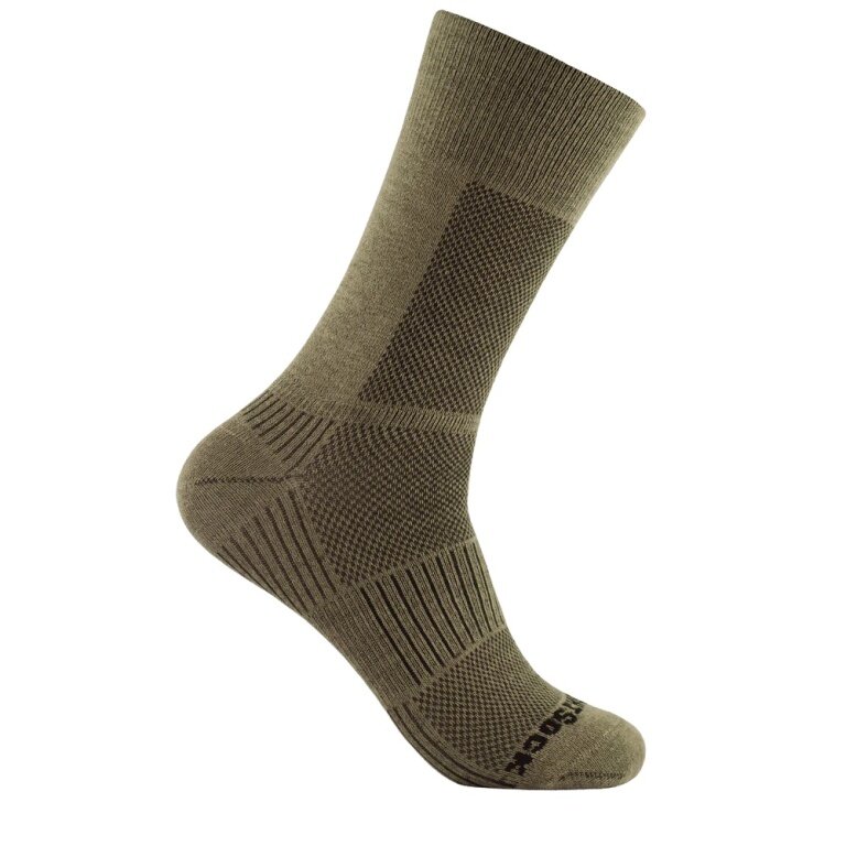 Skarpety sportowe Wrightsock Crew Coolmesh II (cienkie, oddychające, wygodne) khaki - 1 para