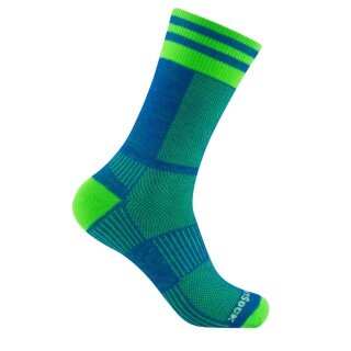 Skarpety sportowe Wrightsock Crew Coolmesh II (cienkie, oddychające, wygodne) niebiesko-zielone - 1 para