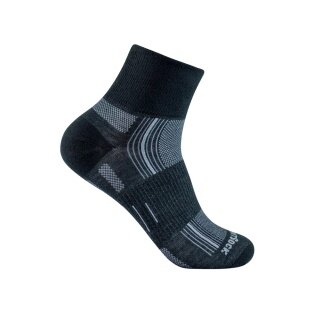 Skarpety sportowe Wrightsock Quarter Stride (wysokie do kostki, średniej grubości, skarpety przeciw pęcherzom) czarne - 1 para