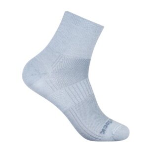 Skarpety sportowe Wrightsock Quarter Plus Coolmesh II (cienkie, oddychające, wygodne) jasnoszare - 1 para