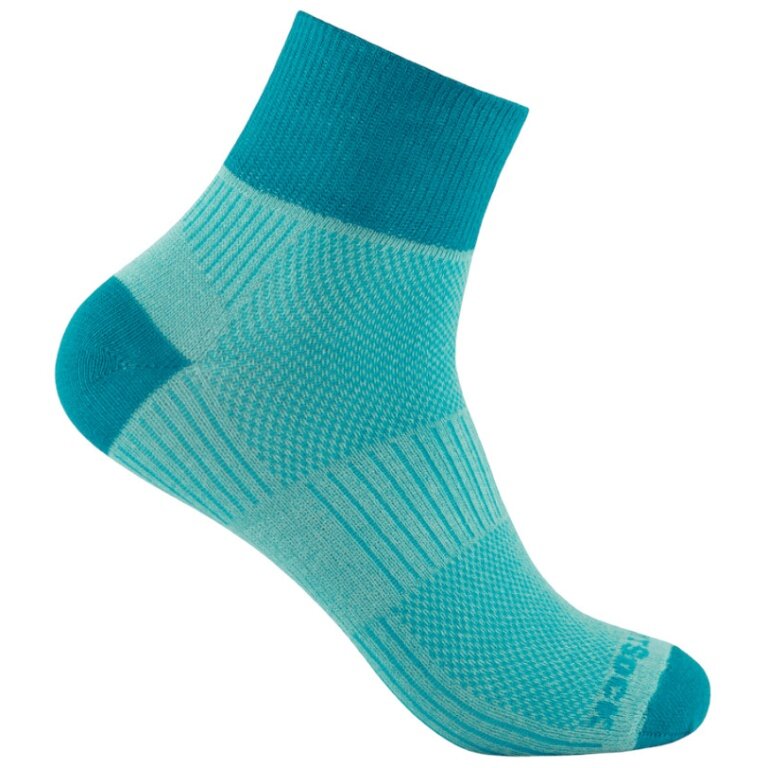 Skarpety sportowe Wrightsock Quarter Coolmesh II (cienkie, oddychające, wygodne) turkusowe - 1 para