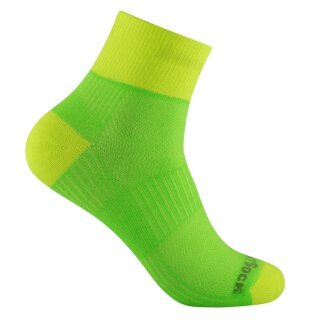Skarpety sportowe Wrightsock Quarter Coolmesh II (cienkie, oddychające, wygodne) limonkowe damskie - 1 para