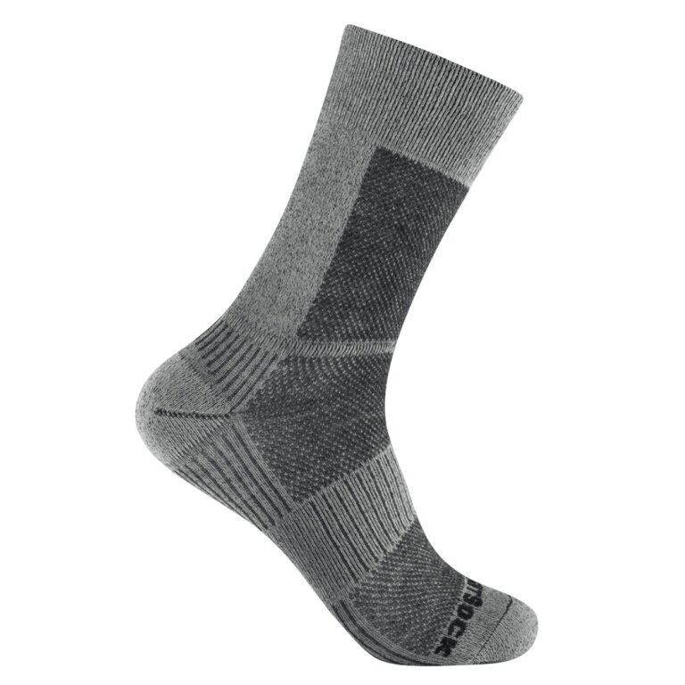 Skarpety Wrightsock Wandersocke Crew Merino Coolmesh II (cienkie, wełna merino) szare - 1 para
