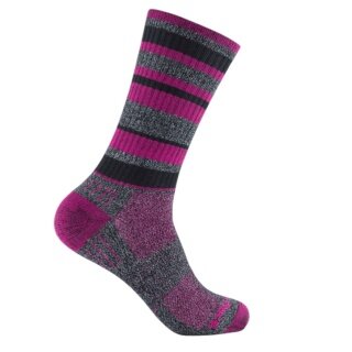 Skarpety Wrightsock Wandersocke Crew Adventure (ciepłe, z wyściełaną wkładką) szare/czarne/fuksjowe - 1 para