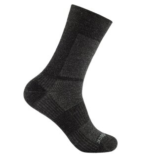 Wrightsock Skarpetki wędrowne Crew Merino Coolmesh II (cienkie, wełna merino) szare/czarne - 1 para