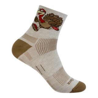 Skarpety sportowe Wrightsock Quarter Plus Stride (wysokie do kostki, średniej grubości, skarpety przeciwpęcherzowe) brązowy turcja - 1 para