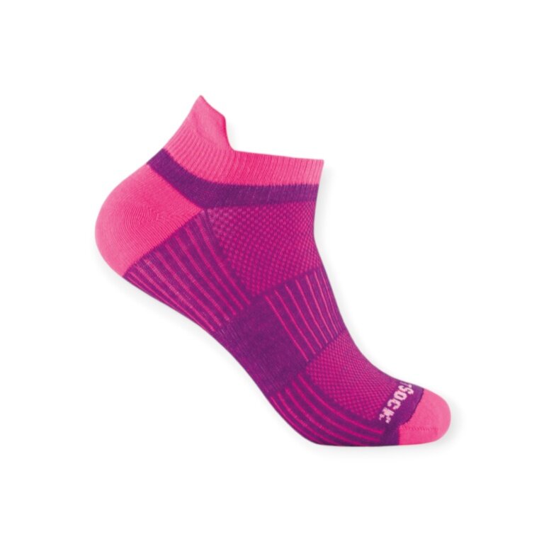 Skarpety sportowe Wrightsock Sneaker Coolmesh II (z funkcją stabilizującą) różowo-sliwkowe - 1 para