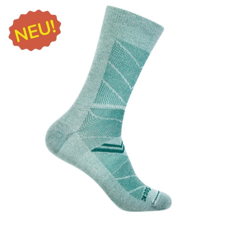 Skarpety sportowe Wrightsock Crew Coolmesh II (cienkie, oddychające, wygodne) alpejskie zielone - 1 para