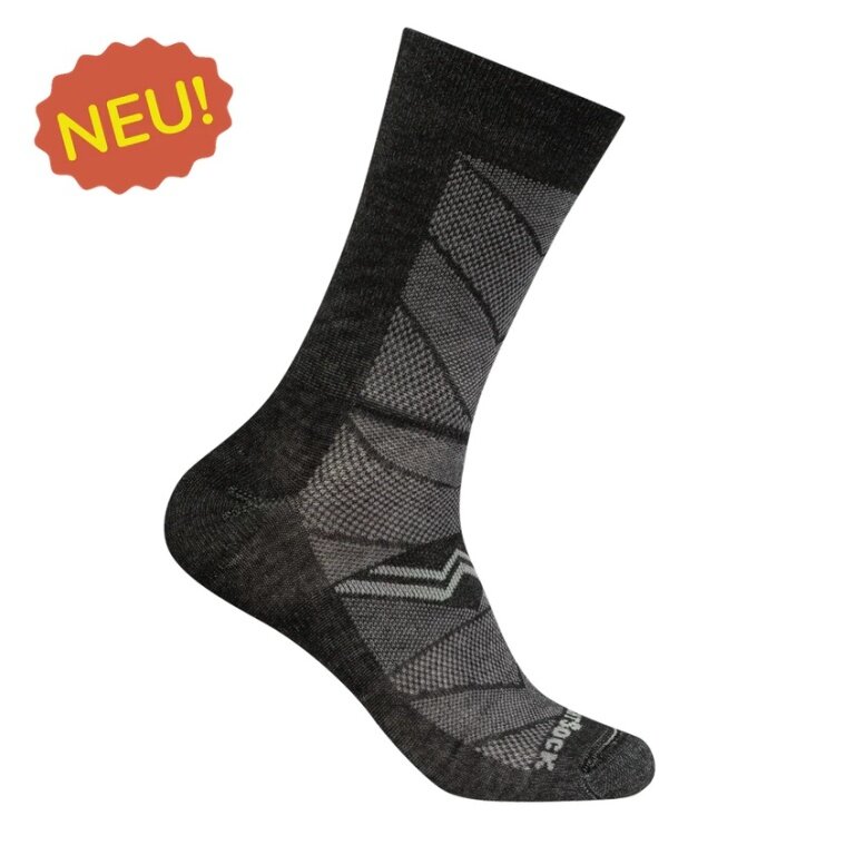 Skarpety sportowe Wrightsock Crew Coolmesh II (cienkie, oddychające, wygodne) czarne/perłowo-szare - 1 para