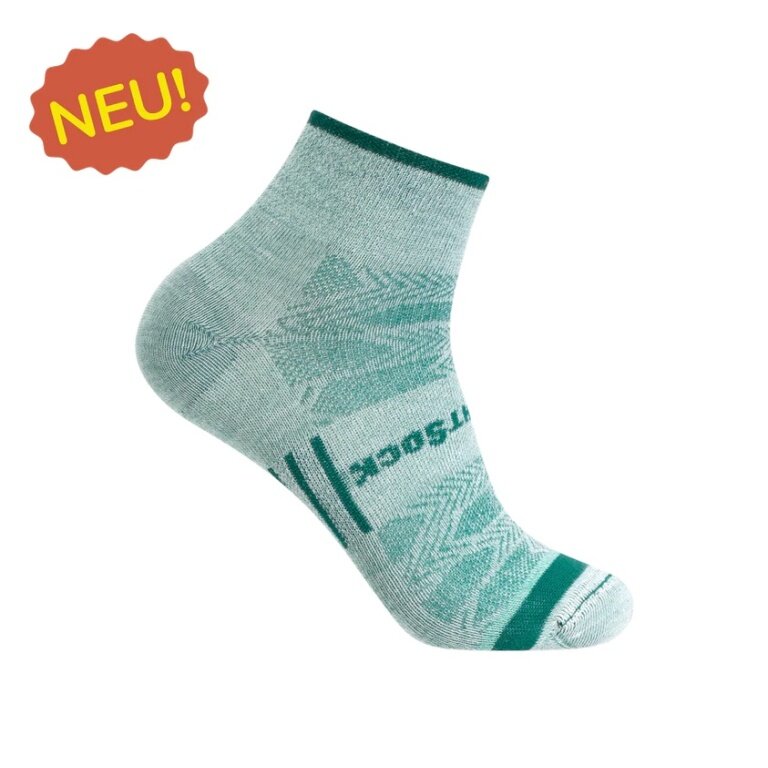 Skarpety sportowe Wrightsock Quarter Coolmesh II (cienkie, oddychające, wygodne) alpejskie zielone - 1 para
