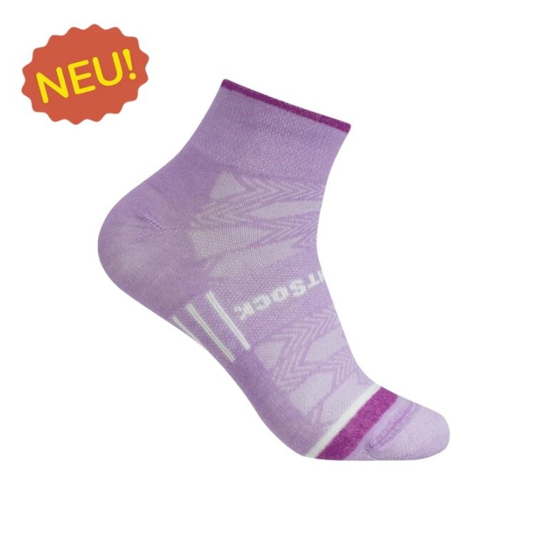 Skarpety sportowe Wrightsock Quarter Coolmesh II (cienkie, oddychające, wygodne) jasny fiolet - 1 para