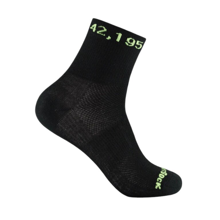 Skarpety sportowe Wrightsock Quarter Plus Coolmesh II (oddychające, wygodne) czarne/lime - 1 para