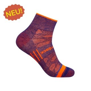 Skarpety sportowe Wrightsock Quarter Coolmesh II (cienkie, oddychające, wygodne) pomarańczowo/królewsko-niebieskie - 1 para