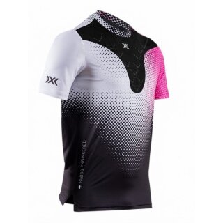 Koszulka biegowa X-Bionic Corefusion czarna/różowa/biała męska