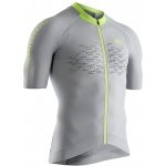 X-Bionic Koszulka rowerowa The Trick 4.0 Full-Zip Krótki rękaw szary/limonkowy Mężczyźni