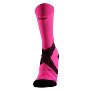 X-Socks skarpetki rowerowe Bike Expert Crew 2025 fluo różowy/czarny męskie - 1 para