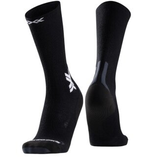 X-Socks Skarpetki biegowe Crew Run Discovery Merino czarne/szare męskie - 1 para