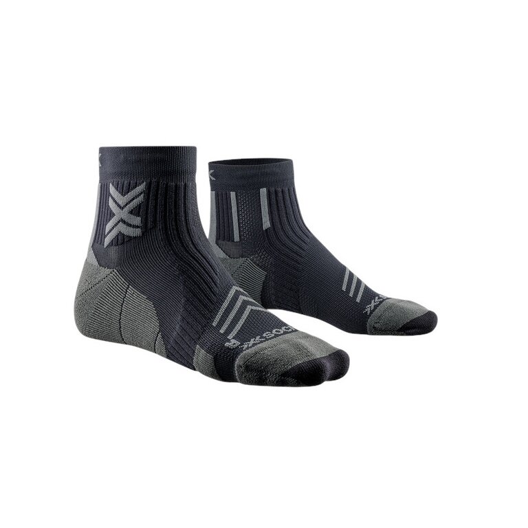 Skarpety biegowe X-Socks Run Expert Ankle czarne/charcoal szare męskie - 1 para
