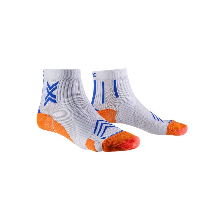 Skarpety biegowe X-Socks Run Expert Ankle białe/niebieskie/pomarańczowe męskie - 1 para