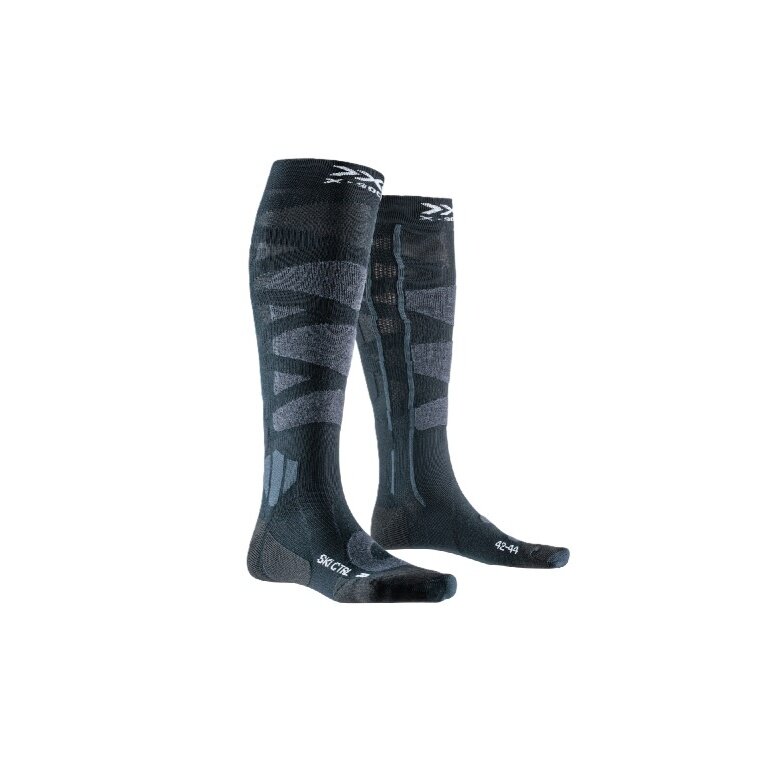 X-Socks Skarpetki narciarskie Control 4.0 ciemnoniebieskie/węglowe męskie - 1 para