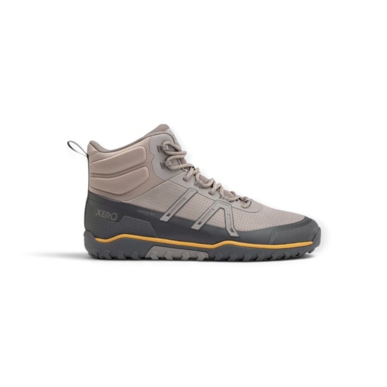 Xero Shoes Minimalne buty trekkingowe Scrambler Trail Mid WP (wodoodporne, bardzo lekkie) brązowo-szare męskie