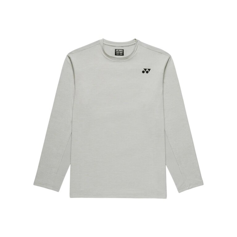 Koszulka tenisowa Yonex z długim rękawem Practice (100% poliester) 2026 srebrnoszara męska