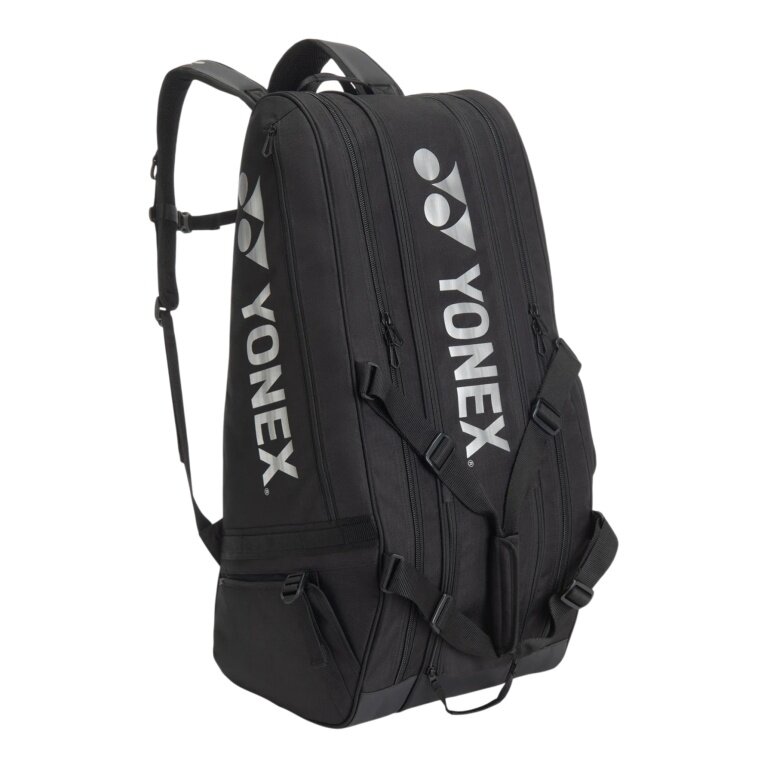 Torba na rakiety Yonex Racketbag Gearlogic (torba na rakiety, 3 główne komory, komora na buty) 2026 czarna 9-sztukowa