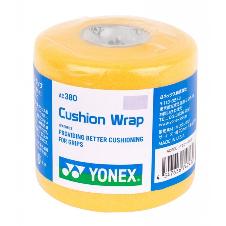 Yonex Cushion Wrap 70mm (poliuretan dla lepszej przyczepności i amortyzacji) żółty 70mm x 30m rolka
