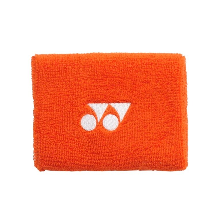 Yonex opaska na nadgarstek z logo Yonex na środku 10x8cm pomarańczowa 1 sztuka