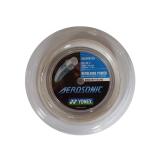 Yonex Sznur do badmintona Aerosonic (Moc+Komfort) biały 200m rolka