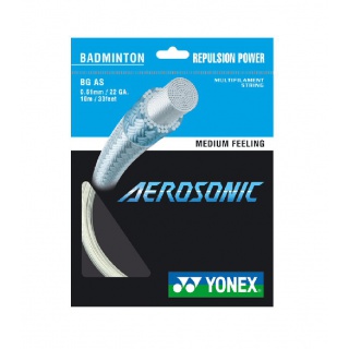 Yonex Sznur do badmintona Aerosonic (Moc+Komfort) biały 10m Zestaw