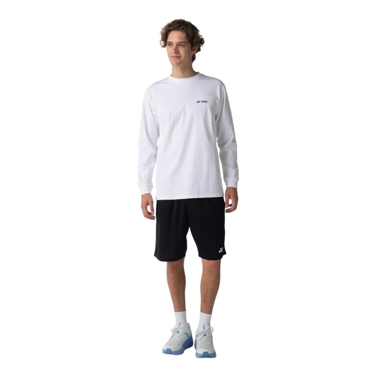 Koszulka z długim rękawem Yonex Practice (100% bawełna) 2026 biała męska