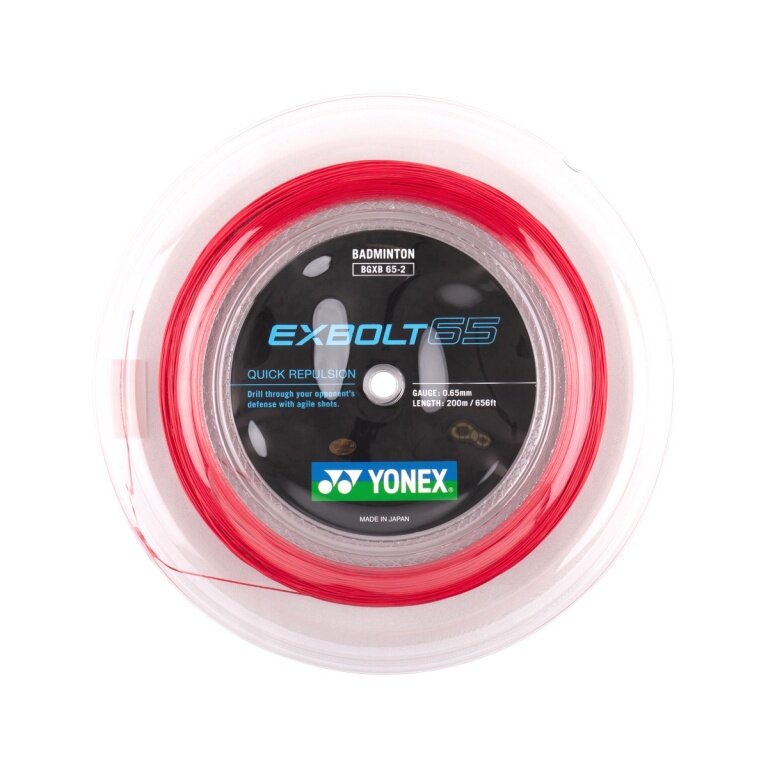 Yonex struna do badmintona Exbolt 65 (kontrola) czerwona 200m rolka