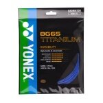 Yonex struna do badmintona BG 65Ti (trwałość + moc) niebieska 10m zestaw