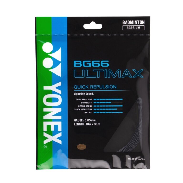Yonex struna do badmintona BG 66 Ultimax (Moc+Komfort) czarna 10m zestaw