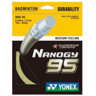 Nawleczka z żyłką do badmintona Yonex Nanogy 95 złoty