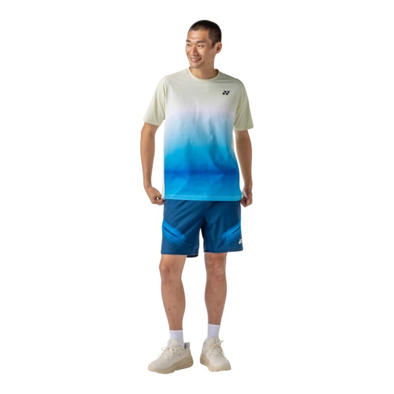 Koszulka sportowa Yonex Practice Graphic 16843 (100% poliester) 2026 szampan/niebieski mężczyźni