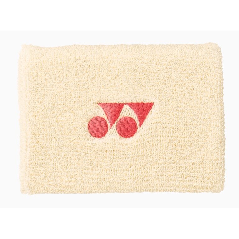 Yonex opaska na nadgarstek z logo Yonex na środku 10x8cm beżowa 1 sztuka